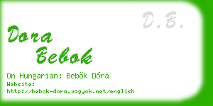 dora bebok business card